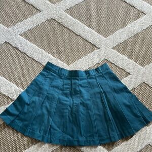 Teal Pleated Women's Skirt